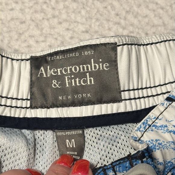 Abercrombie Men’s Blue Swimming Trunks (Plus Free Orange Pair), EUC, Size Medium - Picture 2 of 8
